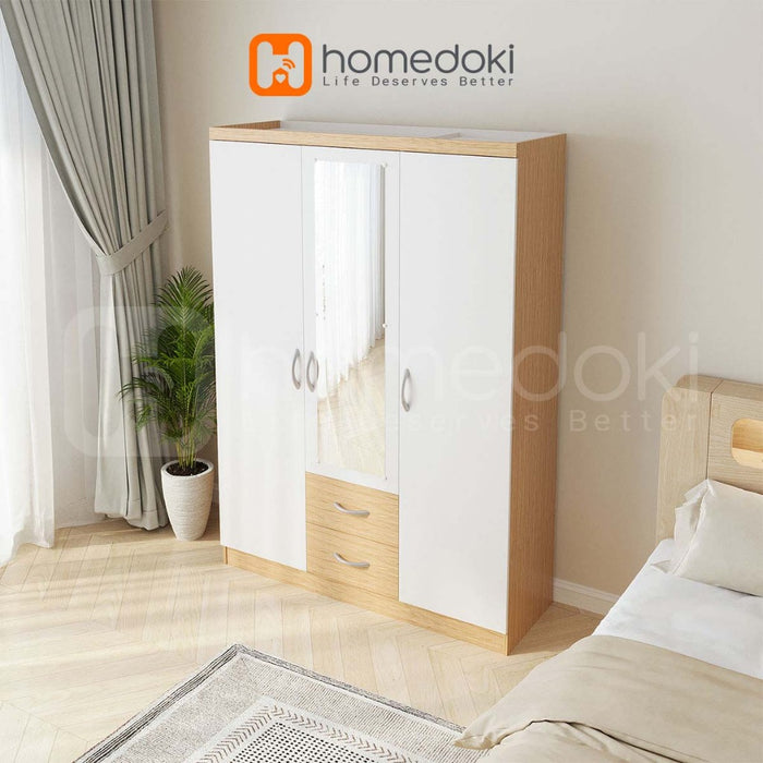 Homedoki Lemari Pakaian Besar/Lemari Pakaian/Lemari Baju/Lemari Baju Minimalis/Lemari Pakaian Estetik/Lemari Baju Aesthetic