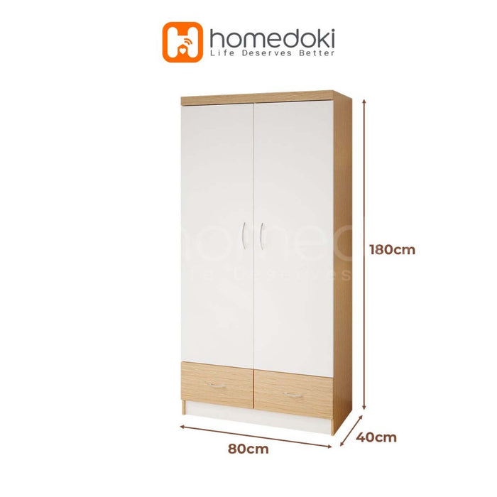 Homedoki Lemari Pakaian Besar/Lemari Pakaian/Lemari Baju/Lemari Baju Minimalis/Lemari Pakaian Estetik/Lemari Baju Aesthetic