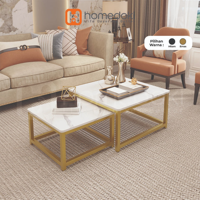 Homedoki Meja Ruang Tamu Minimalis/Meja Kopi/Meja Minimalis/Meja Tamu Minimalis Modern/Meja Kecil