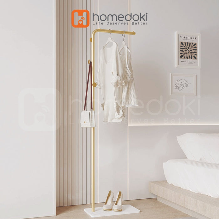Homedoki Rak Baju Gantung / Stand Hanger Besi / Rak Baju / Rak Gantungan Baju Aesthetic/Rak Pakaian Minimalis