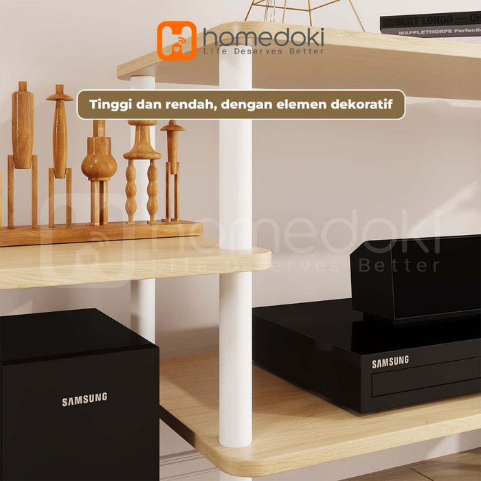 Homedoki Meja TV/Rak Tv/Lemari TV Minimalis/Meja Tv Kayu Murah/Lemari TV/Rak TV Mordern
