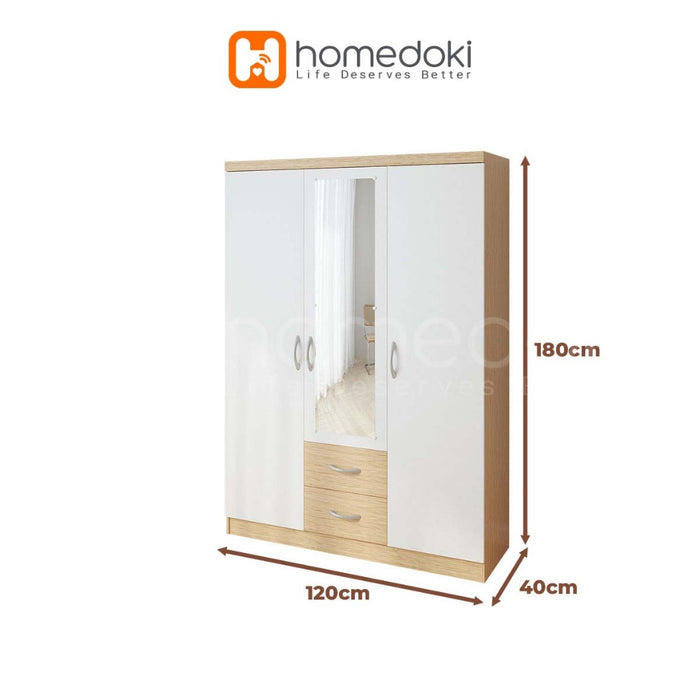 Homedoki Lemari Pakaian Besar/Lemari Pakaian/Lemari Baju/Lemari Baju Minimalis/Lemari Pakaian Estetik/Lemari Baju Aesthetic