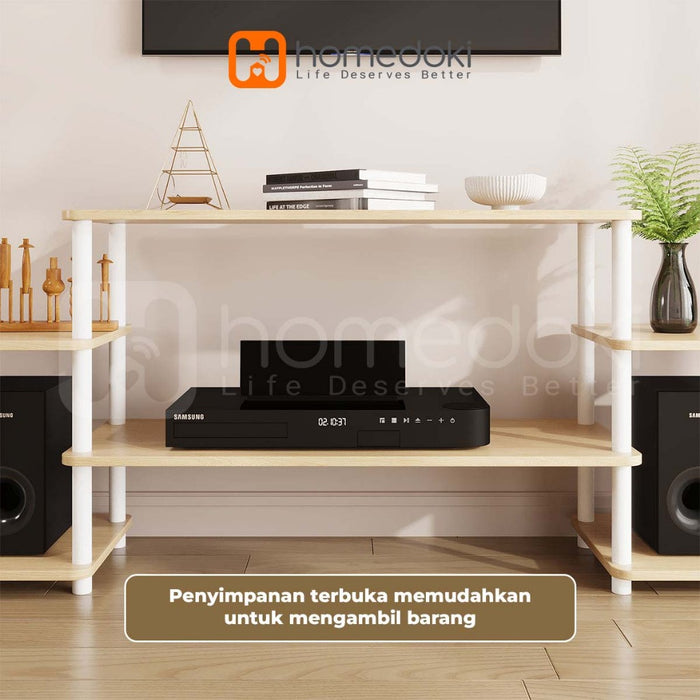 Homedoki Meja TV/Rak Tv/Lemari TV Minimalis/Meja Tv Kayu Murah/Lemari TV/Rak TV Mordern