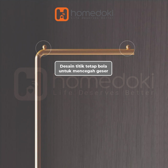 Homedoki Rak Baju Gantung / Stand Hanger Besi / Rak Baju / Rak Gantungan Baju Aesthetic/Rak Pakaian Minimalis