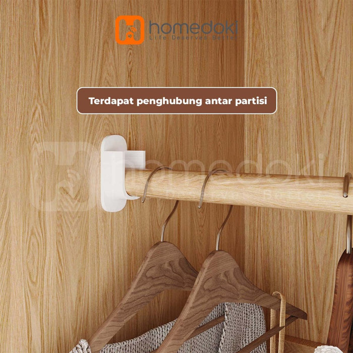 Homedoki Lemari Pakaian/Lemari Pakaian/Lemari Baju/Lemari Baju Minimalis/Lemari Pakaian Estetik/Lemari Baju Aesthetic