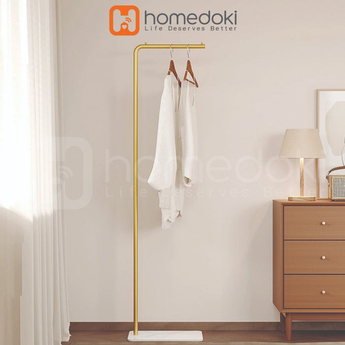 Homedoki Rak Baju Gantung / Stand Hanger Besi / Rak Baju / Rak Gantungan Baju Aesthetic/Rak Pakaian Minimalis