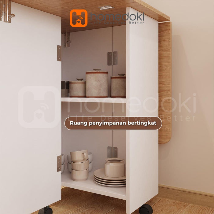 Homedoki Meja Makan Lipat / Meja Makan / Meja Lipat / Meja Makan Kayu / Meja Lipat Sederhana