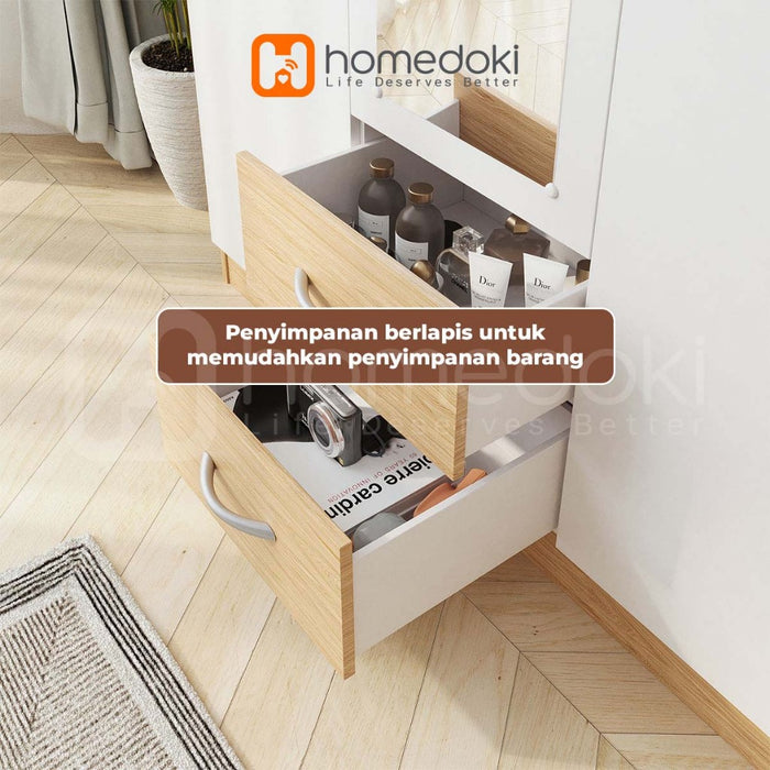Homedoki Lemari Pakaian Besar/Lemari Pakaian/Lemari Baju/Lemari Baju Minimalis/Lemari Pakaian Estetik/Lemari Baju Aesthetic