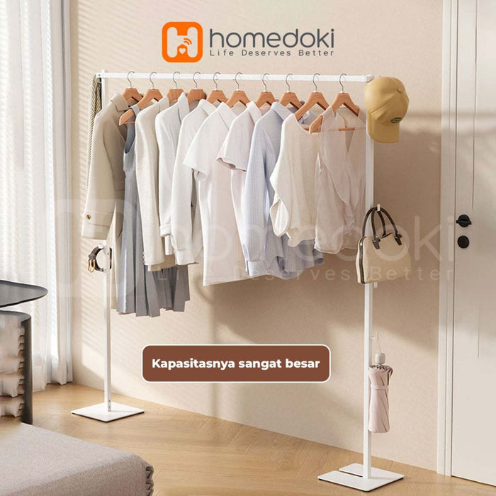 Homedoki Rak Baju/Stand Hanger/Rak Gantungan Baju Besi/Rak Baju Lipat/Rak Baju Gantung