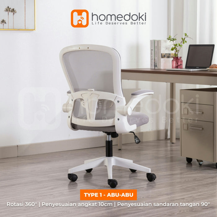 Homedoki Kursi Kantor / Kursi Gaming / Kursi Putar / Kursi Kantor Hidrolik / Kursi Jaring / Kursi Ergonomis