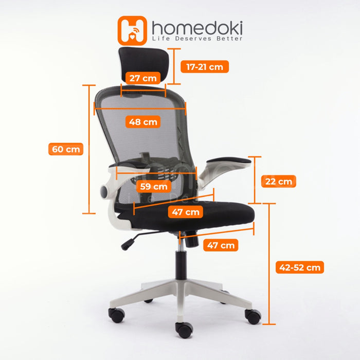 Homedoki Kursi Kantor / Kursi Gaming / Kursi Putar / Kursi Kantor Hidrolik / Kursi Jaring / Kursi Ergonomis