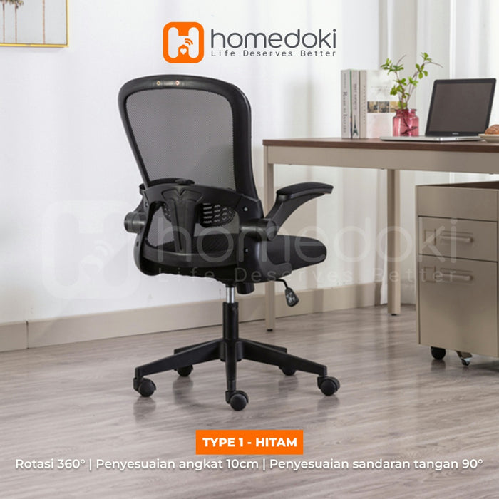 Homedoki Kursi Kantor / Kursi Gaming / Kursi Putar / Kursi Kantor Hidrolik / Kursi Jaring / Kursi Ergonomis