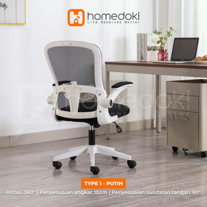 Homedoki Kursi Kantor / Kursi Gaming / Kursi Putar / Kursi Kantor Hidrolik / Kursi Jaring / Kursi Ergonomis