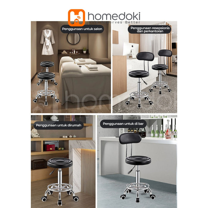 Homedoki Kursi Salon / Kursi Aesthetic / Kursi Kantor / Kursi Kerja / Kursi Hidrolik / Kursi Belajar Empuk