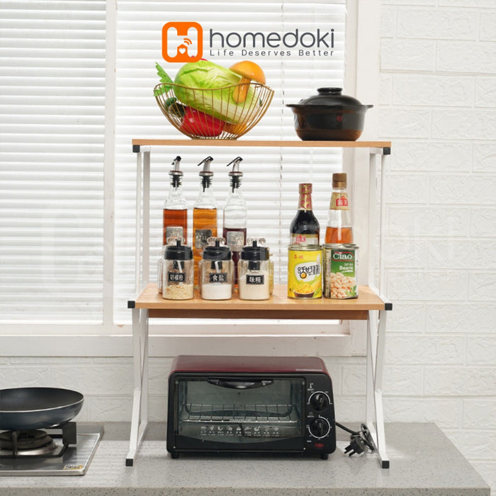Homedoki Rak Dapur Minimalis / Rak Microwave / Rak Serbaguna Minimalis / Rak Bumbu Dapur