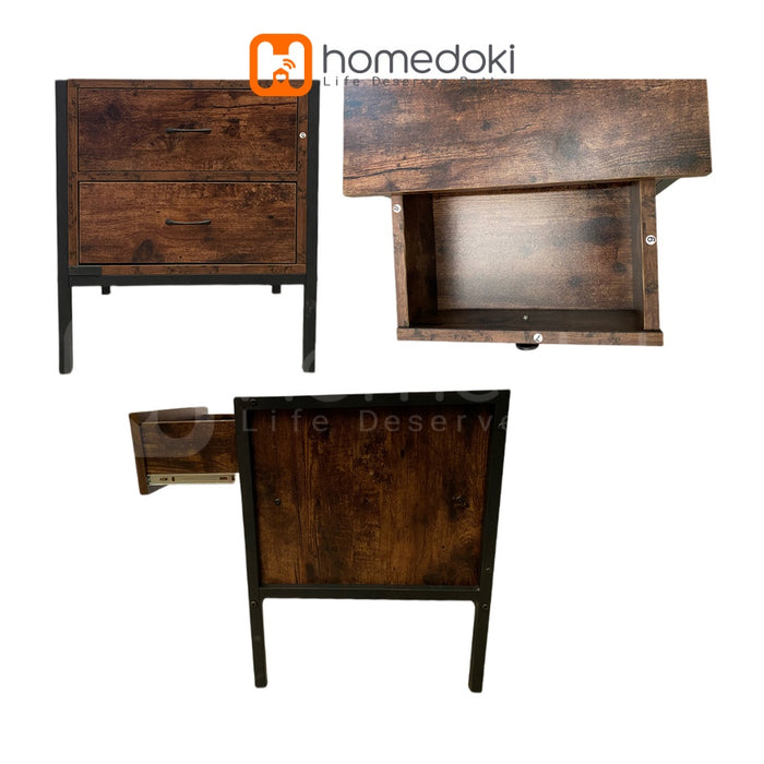 Homedoki Meja Nakas Kecil / Meja Nakas Minimalis / Meja Sudut / Meja Samping Tempat Tidur