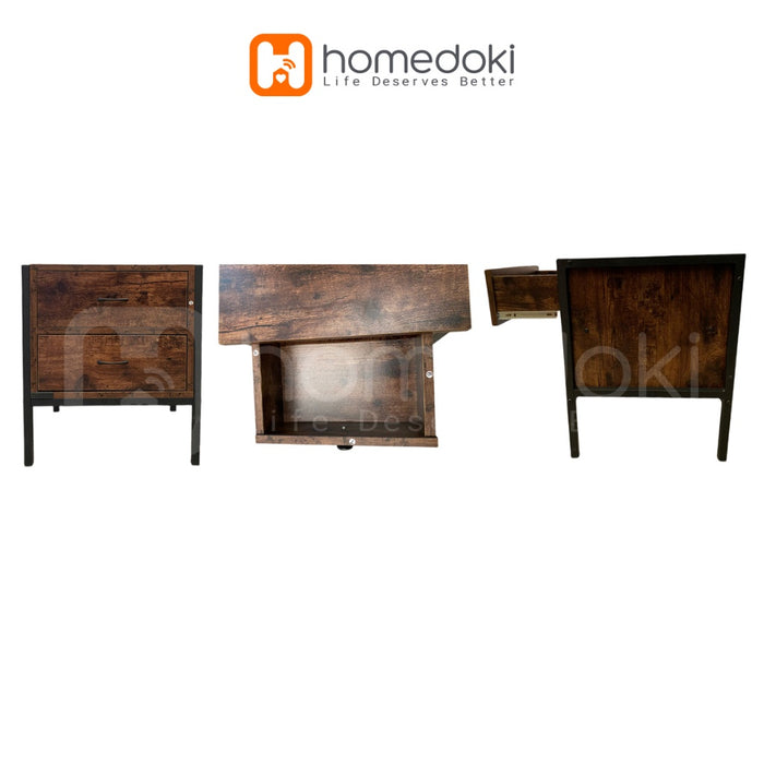 Homedoki Meja Nakas Kecil / Meja Nakas Minimalis / Meja Sudut / Meja Samping Tempat Tidur