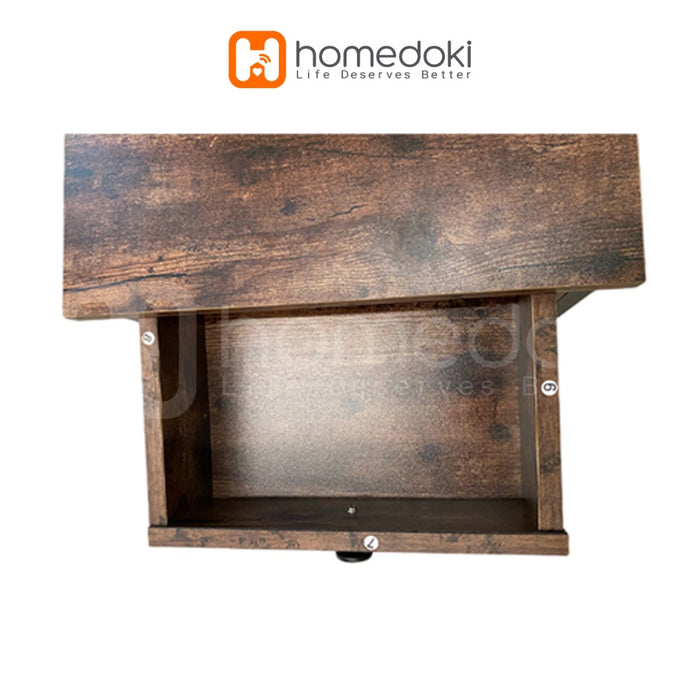 Homedoki Meja Nakas Kecil / Meja Nakas Minimalis / Meja Sudut / Meja Samping Tempat Tidur