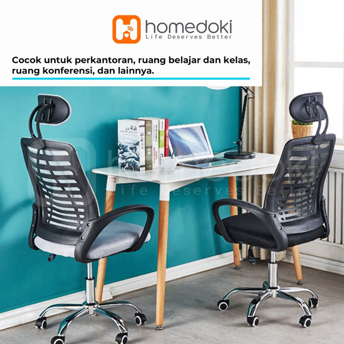 Homedoki Kursi Kantor / Kursi Gaming / Kursi Putar / Kursi Kerja / Kursi Jaring