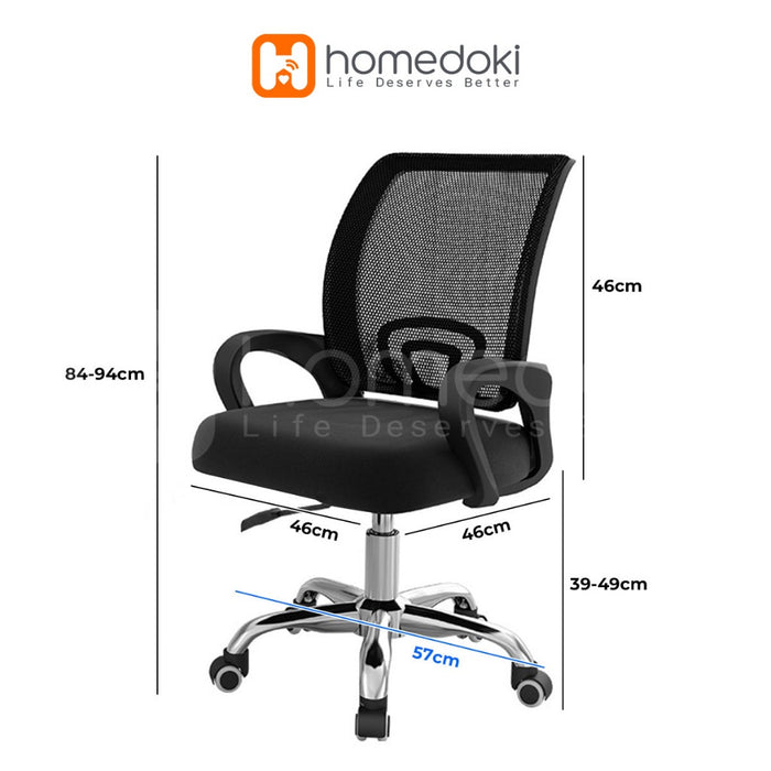 Homedoki Kursi Kantor / Kursi Gaming / Kursi Putar / Kursi Kerja / Kursi Jaring