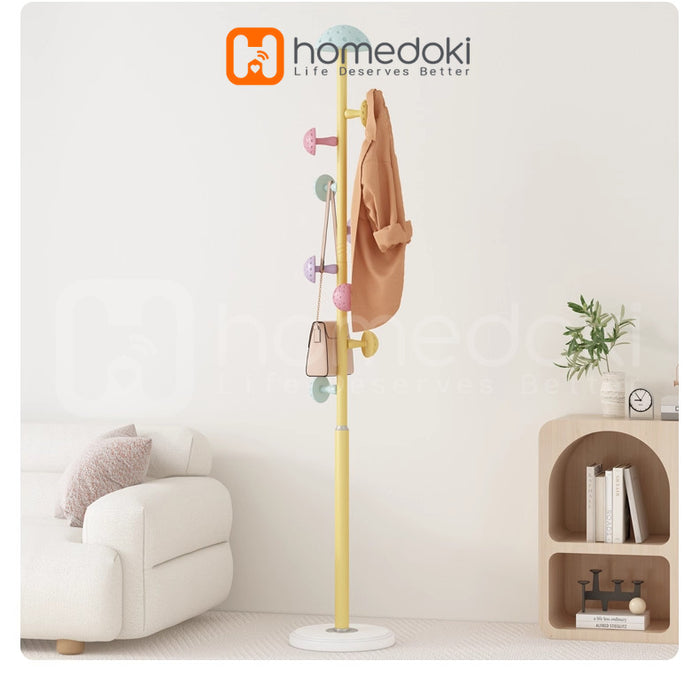 Homedoki Gantungan Baju Berdiri/Hanger Baju Aesthetic/Rak Gantungan Baju/Rak mantel jamur