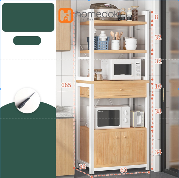 Homedoki Rak Dapur Penyimpanan Microwave HD019