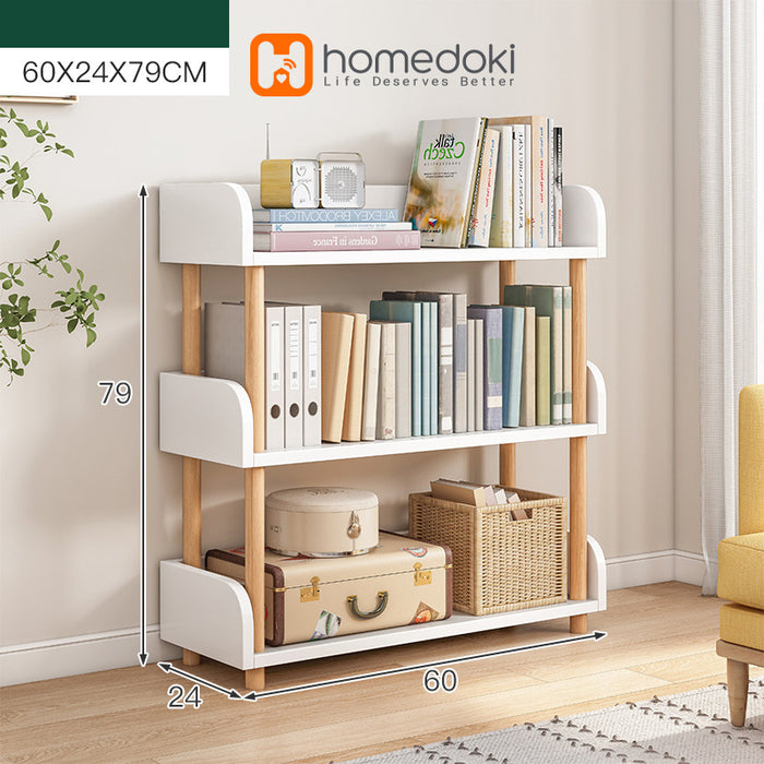 Homedoki Rak Buku Kayu Minimalis HD090