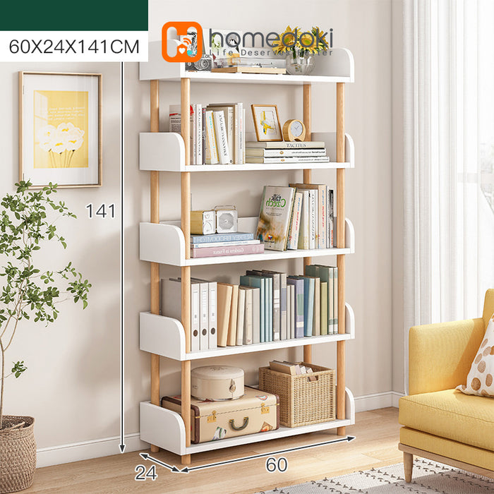 Homedoki Rak Buku Kayu Minimalis HD090