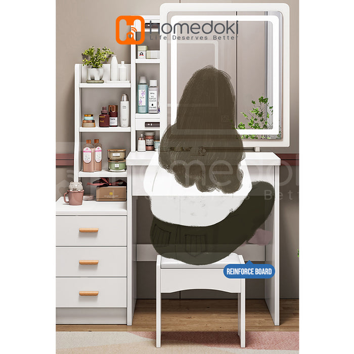 Homedoki Meja Rias Lampu LED Minimalis HD104 - PUTIH