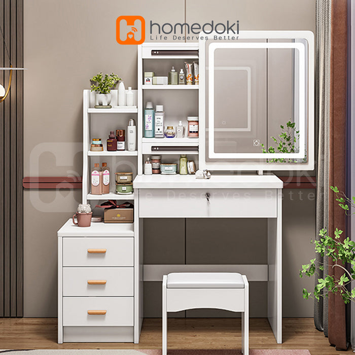 Homedoki Meja Rias Lampu LED Minimalis HD104 - PUTIH