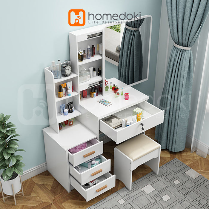 Homedoki Meja Rias Lampu LED Minimalis HD104 - PUTIH