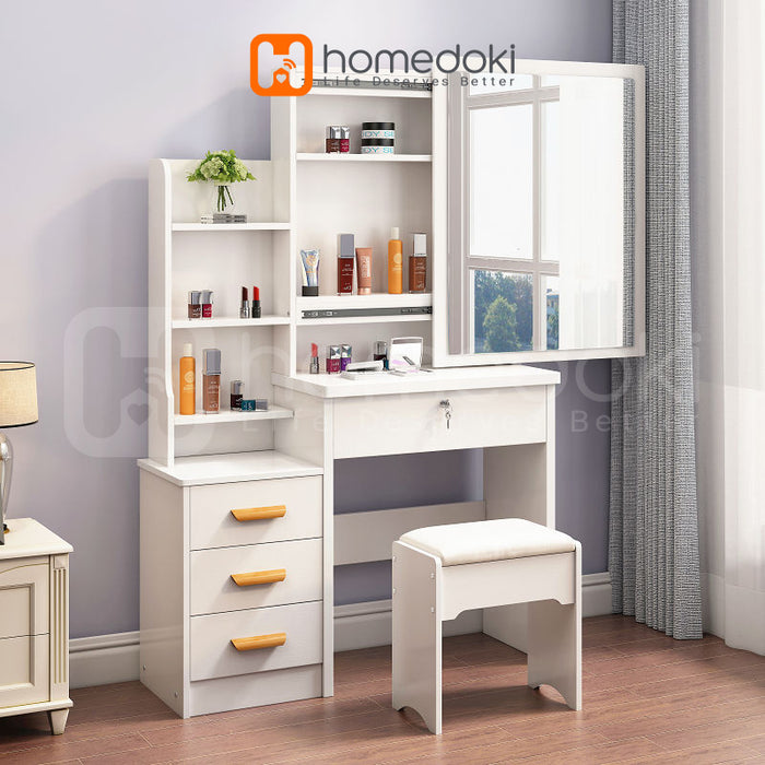 Homedoki Meja Rias Lampu LED Minimalis HD104 - PUTIH