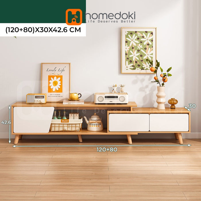 Homedoki Meja Tv / Rak Tv / Lemari Tv / Meja Tv Minimalis Modern / Meja Tv Kayu Murah