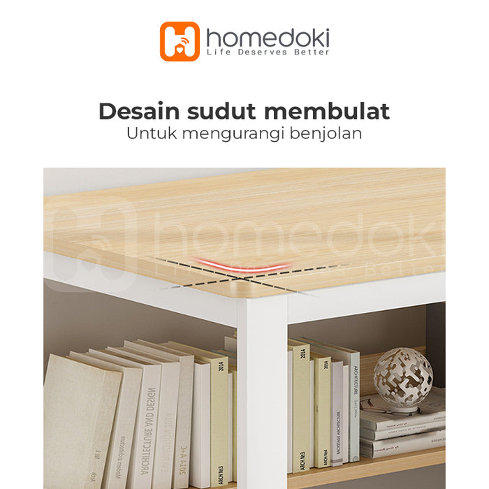 Homedoki Meja Kantor / Meja Komputer / Meja Kerja Minimalis / 120cm Meja Belajar / Meja Kantor Dengan Laci