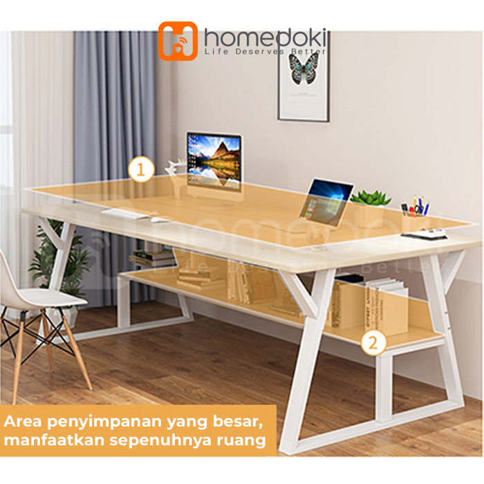 Homedoki Meja Belajar / Meja komputer / Meja Kerja / Meja Belajar Minimalis Kayu / Meja Kerja Murah / Meja Belajar Anak