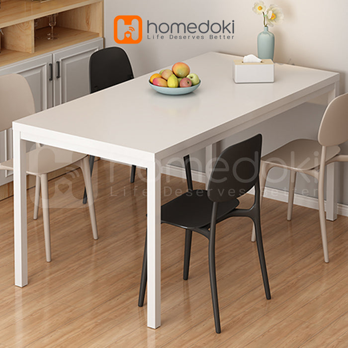 Homedoki Meja Makan / Meja Makan Minimalis / Meja Makan Murah / Meja Makan Putih