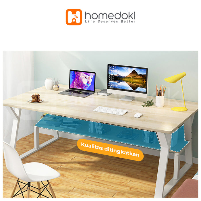 Homedoki Meja Belajar / Meja komputer / Meja Kerja / Meja Belajar Minimalis Kayu / Meja Kerja Murah / Meja Belajar Anak