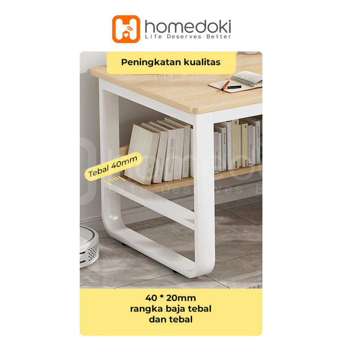 Homedoki Meja Kantor / Meja Komputer / Meja Kerja Minimalis / 120cm Meja Belajar / Meja Kantor Dengan Laci