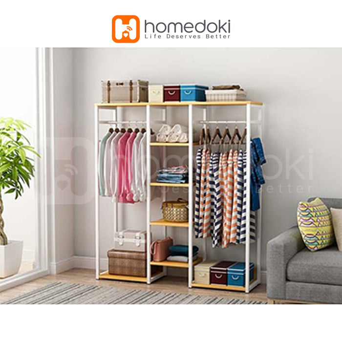 Homedoki Rak Baju Gantung / Stand Hanger / Rak Baju / Rak Pakaian / Rak Gantung Baju Kayu