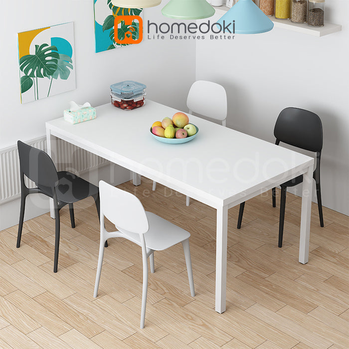 Homedoki Meja Makan / Meja Makan Minimalis / Meja Makan Murah / Meja Makan Putih