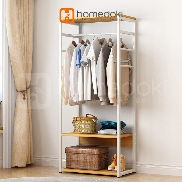 Homedoki Rak Baju Gantung / Stand Hanger / Rak Baju / Rak Pakaian / Rak Gantung Baju Kayu