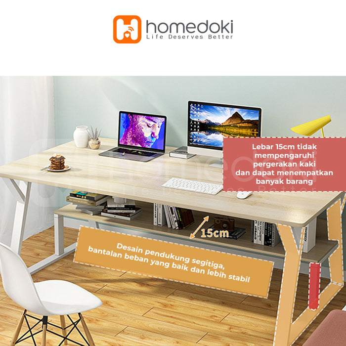 Homedoki Meja Belajar / Meja komputer / Meja Kerja / Meja Belajar Minimalis Kayu / Meja Kerja Murah / Meja Belajar Anak
