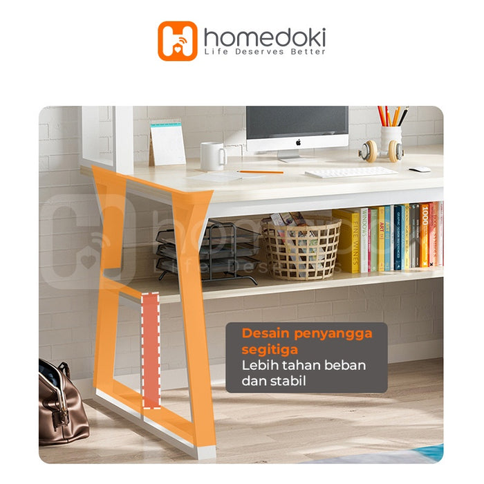 Homedoki Meja Belajar / Meja komputer / Meja Kerja / Meja Belajar Minimalis Kayu / Meja Kerja Murah / Meja Belajar Anak