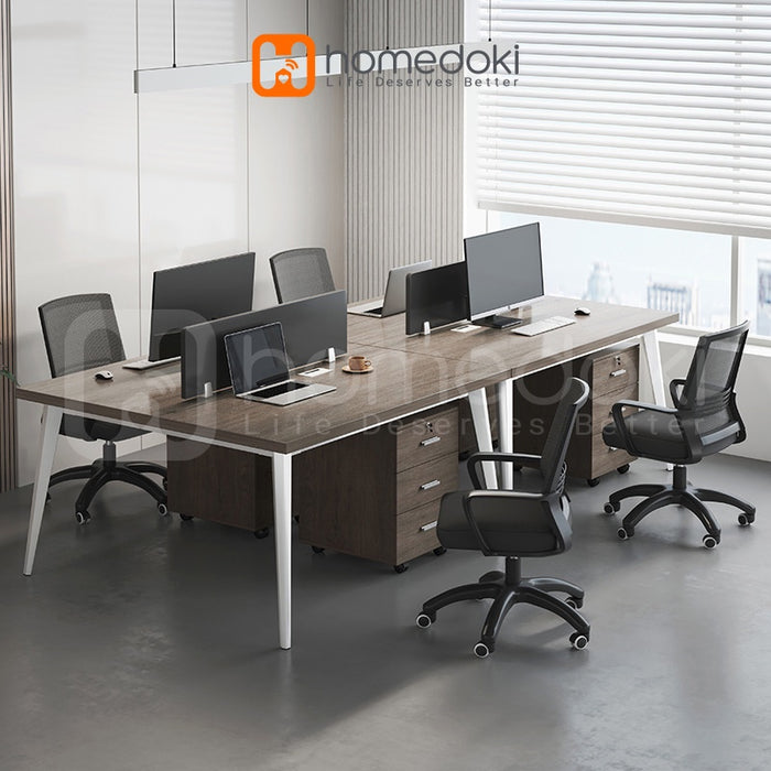 Homedoki Meja Kerja dengan Pembatas / Meja Kantor