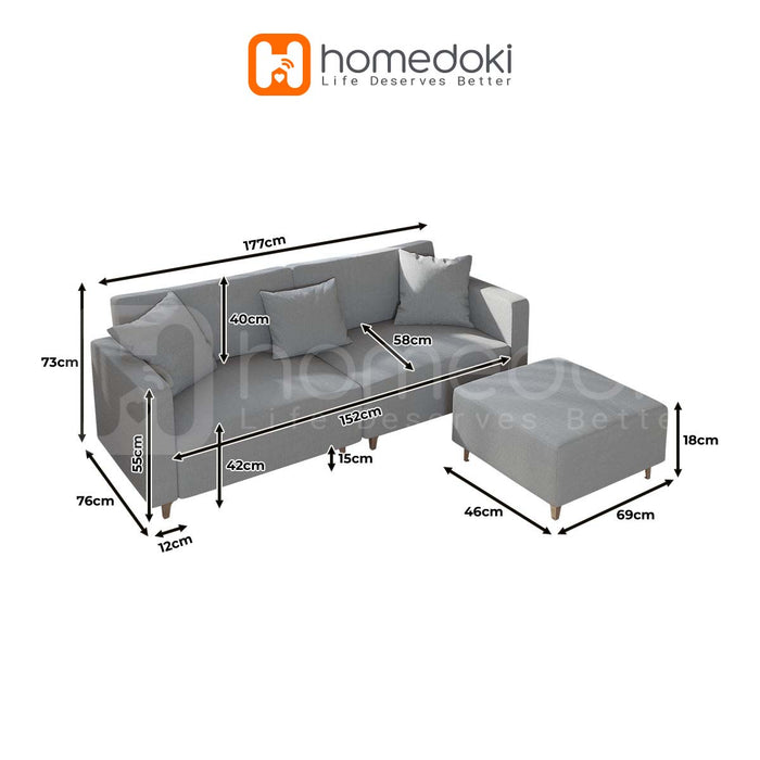 Homedoki Sofa Multifungsi/Sofa L/Sofa Bench