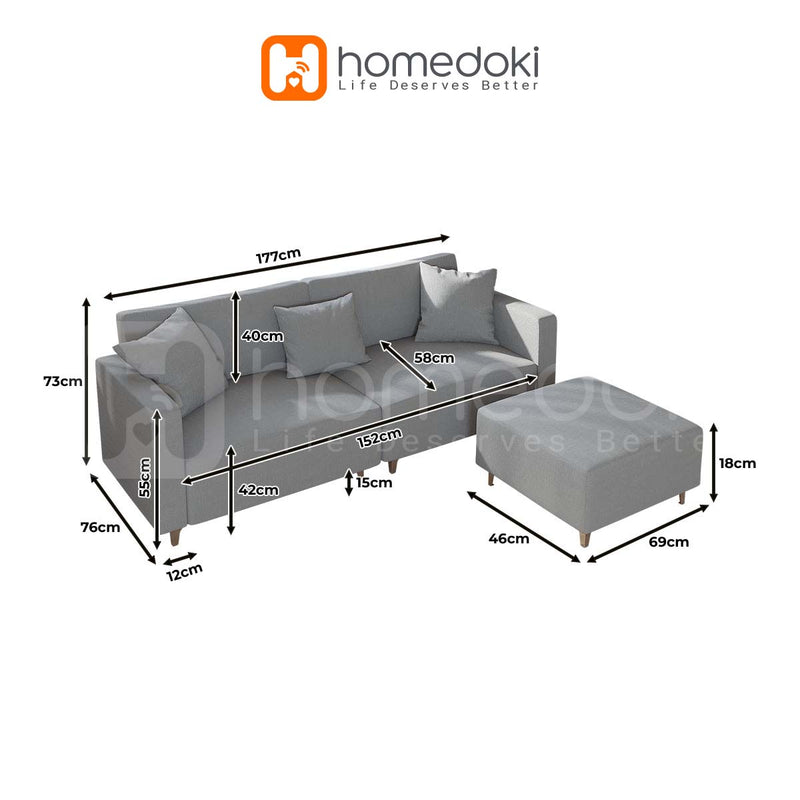 Homedoki Sofa Multifungsi/Sofa L/Sofa Bench