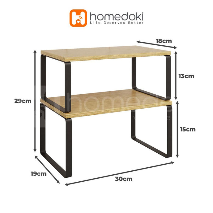 Homedoki Rak Susun Serbaguna/Rak Piring/Rak Dapur/Rak 2 Susun