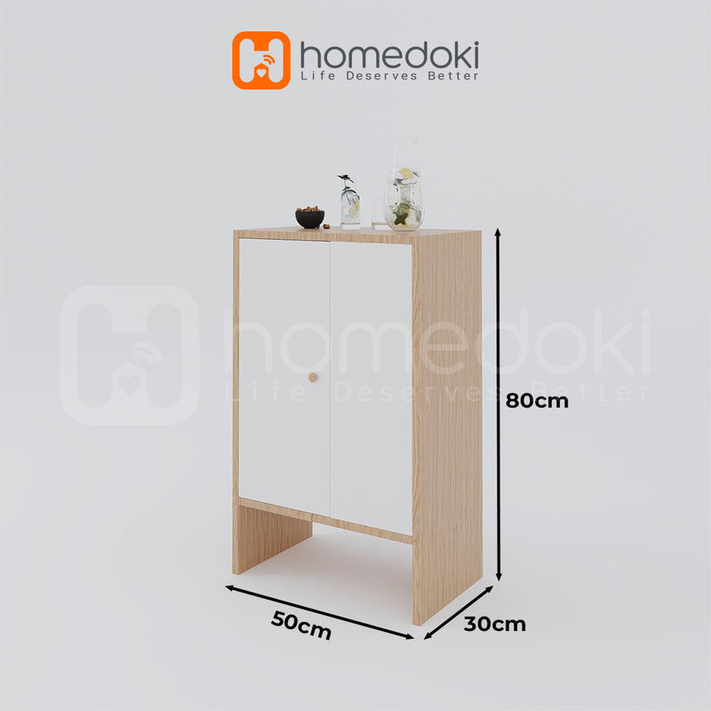 Homedoki Lemari Piring/Lemari Sepatu/Lemari Dapur/Lemari Piring Tertutup/Lemari Dapur