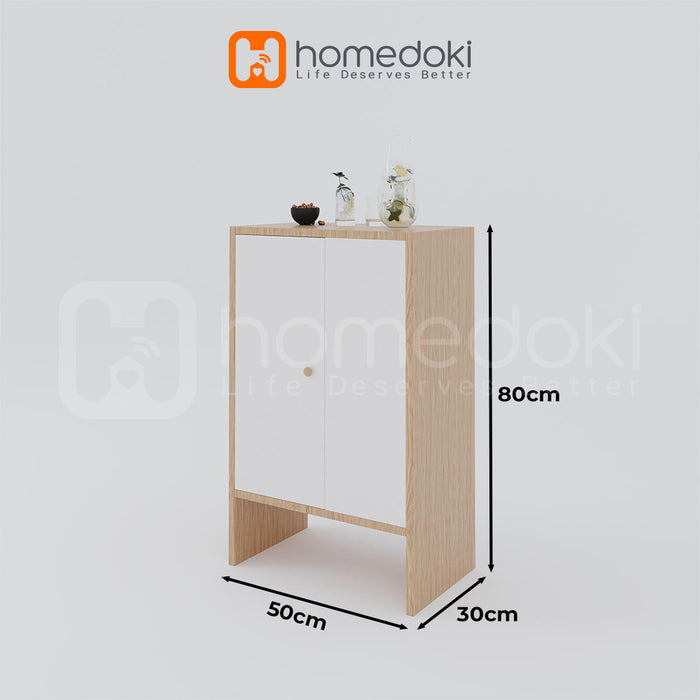 Homedoki Lemari Piring/Lemari Sepatu/Lemari Dapur/Lemari Piring Tertutup/Lemari Dapur