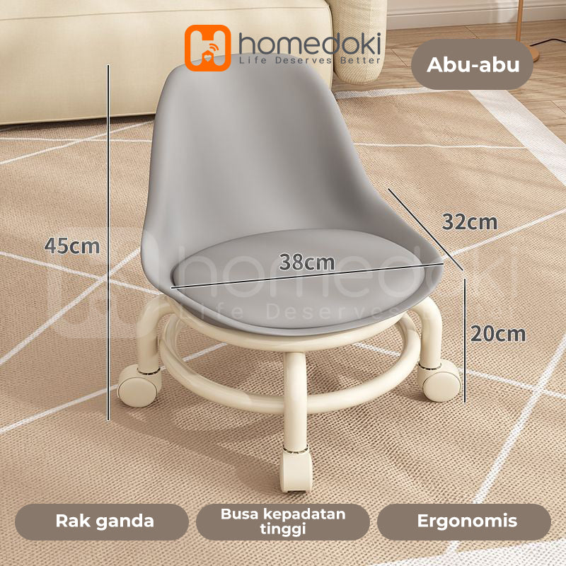 Homedoki Kursi Santai / Kursi Belajar / Kursi Kecil / Kursi Makan / Kursi Belajar Roda